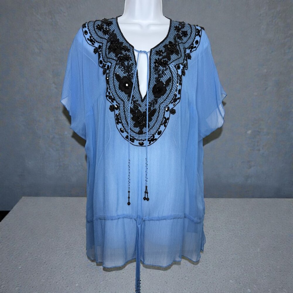 Monique Leshman Embellished Tunic Top – Size M